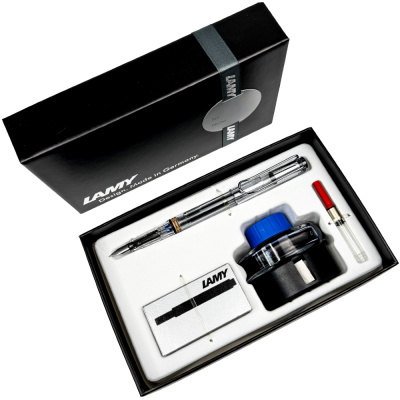 Набор LAMY SAFARI, Vista/Прозрачный (перьевая ручка + картриджи + чернила + конвертер)