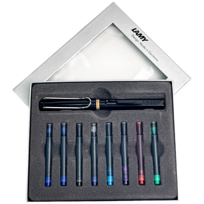Набор LAMY SAFARI, Black/Черный (перьевая ручка + картриджи)