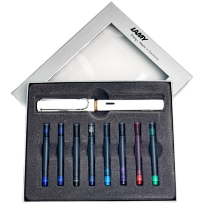 Набор LAMY SAFARI, White/Белый (перьевая ручка + картриджи)