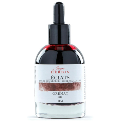 Акварельные чернила HERBIN ECLATS, Grenat/Гранатовый