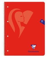 Тетрадь CLAIREFONTAINE MIMESYS на спирали, A4+, 90 г, Red/Красный
