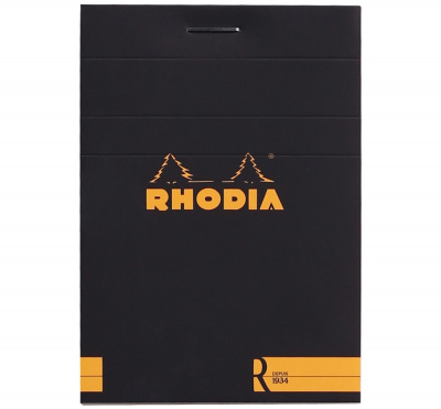 Блокнот RHODIA BASICS "LE R" №11, A7, 90 г, Black/Черный