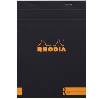 Блокнот RHODIA BASICS "LE R" №16, A5, 90 г, Black/Черный