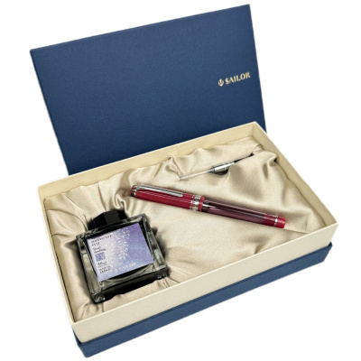 Набор SAILOR: перьевая ручка PRO GEAR SLIM MANYO II, Wisteria, RT 14K, + Чернила MANYO Fuji