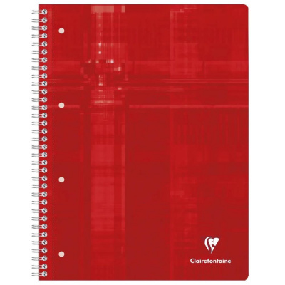 Тетрадь CLAIREFONTAINE STUDIUM на пружине, A4+, 90 г, Red/Красный