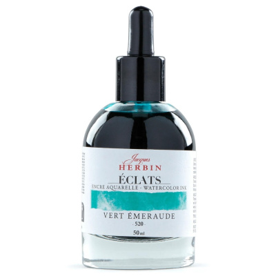 Акварельные чернила HERBIN ECLATS, Vert emeraude/Изумрудно-зеленый