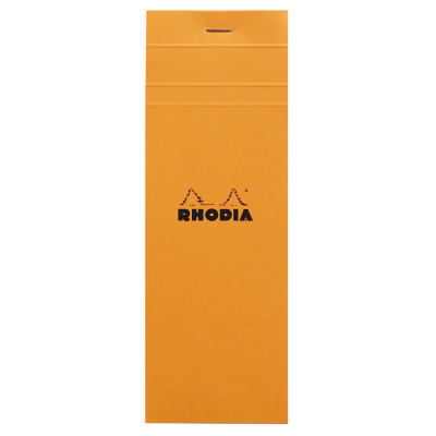 Блокнот RHODIA BASICS №8, 7,4х21 см, 80 г, Orange/Оранжевый