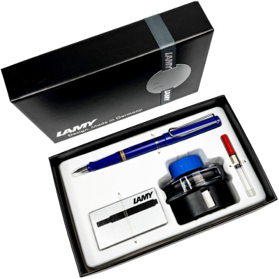 Набор LAMY SAFARI, Blue/Синий (перьевая ручка + картриджи + чернила + конвертер)