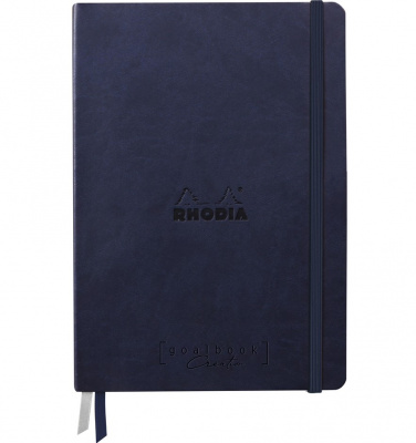 Записная книжка RHODIARAMA GOALBOOK CREATION в твердой обложке, A5, без линовки, 200 г, Midnight/Темно-синий