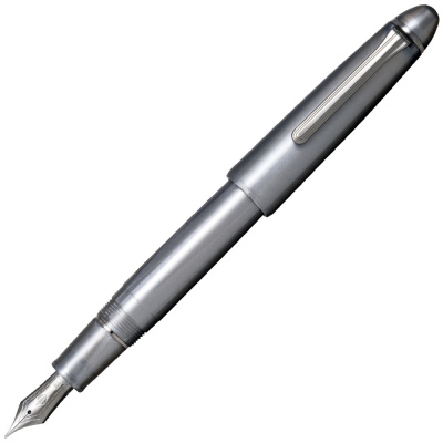 Ручка перьевая SAILOR 1911L RINGLESS METALLIC, IP 21K black, Simply gray/Серый