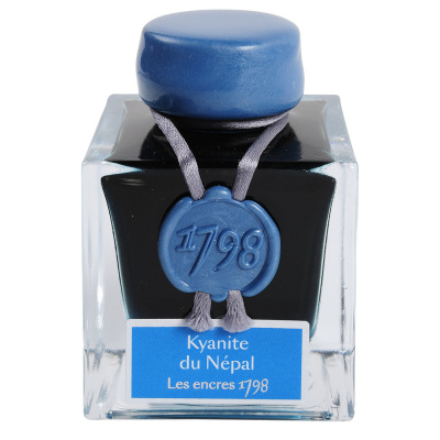 Чернила HERBIN PRESTIGE 1798, Kyanite du Népal/Синий с серебряными блестками