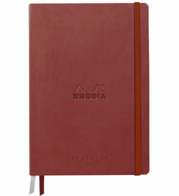 Записная книжка RHODIARAMA GOALBOOK CREATION в твердой обложке, A5, без линовки, 200 г, Nacarat/Коричнево-красный