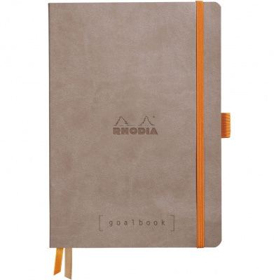 Записная книжка RHODIARAMA GOALBOOK в мягкой обложке, A5, точка, 90 г, Taupe/Серо-коричневый