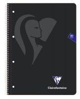 Тетрадь CLAIREFONTAINE MIMESYS на спирали, A4+, 90 г, Black/Черный