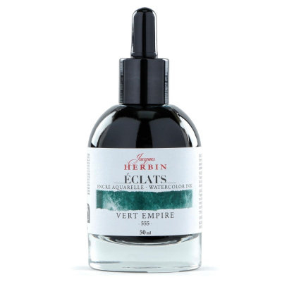 Акварельные чернила HERBIN ECLATS, Vert empire/Темно-зеленый