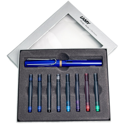 Набор LAMY SAFARI, Blue/Синий (перьевая ручка + картриджи)