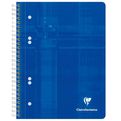 Тетрадь CLAIREFONTAINE STUDIUM на пружине, A5+, 90 г, Bleu klein/Синий