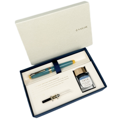 Набор SAILOR: перьевая ручка PRO GEAR SLIM SOLAR TERM SERIES, Yuzuyu, GT 14K, + Чернила SHIKIORI, Zaza