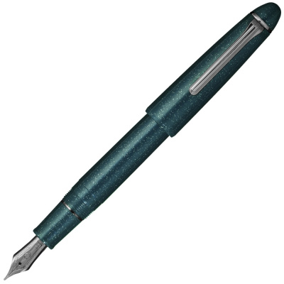 Ручка перьевая SAILOR 1911L RINGLESS GALAXY, IP 21K black, Crab nebula/Зеленый