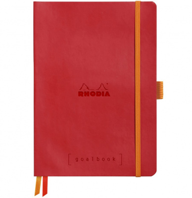 Записная книжка RHODIARAMA GOALBOOK в мягкой обложке, A5, точка, 90 г, Poppy/Красный