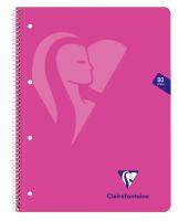 Тетрадь CLAIREFONTAINE MIMESYS на спирали, A4+, 90 г, Pink/Розовый