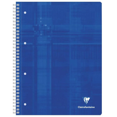 Тетрадь CLAIREFONTAINE STUDIUM на пружине, с разделителями, A4+, 90 г, Blue/Синий