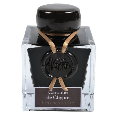 Чернила HERBIN PRESTIGE 1670, Caroube de Chypre/Коричневый с золотыми блестками