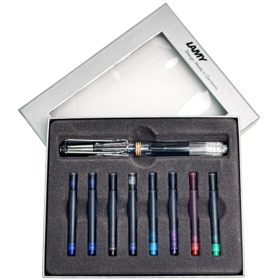 Набор LAMY SAFARI, Vista/Прозрачный (перьевая ручка + картриджи)