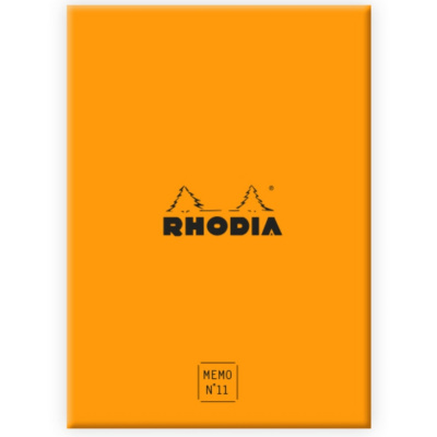 Блок для заметок RHODIATIME MEMO №11, в коробке, A7, 80 г, Orange/Оранжевый