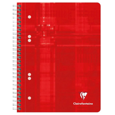 Тетрадь CLAIREFONTAINE STUDIUM на пружине, A5+, 90 г, Rouge/Красный