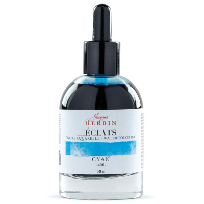 Акварельные чернила HERBIN ECLATS, Cyan/Голубой
