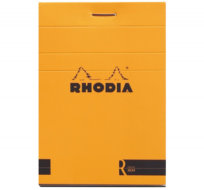Блокнот RHODIA BASICS "LE R" №11, A7, 90 г, Orange/Оранжевый