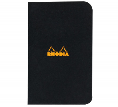 Тетрадь RHODIA CLASSIC, A7, 80 г, Black/Черный