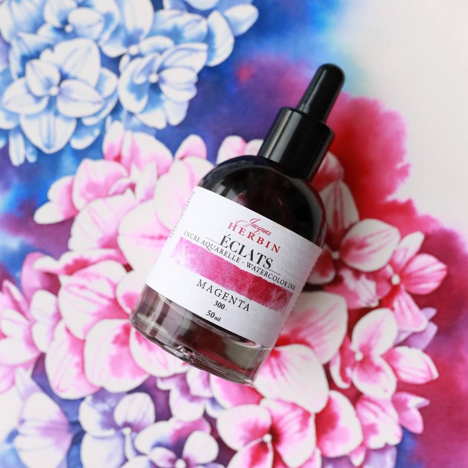 Акварельные чернила HERBIN ECLATS Magenta