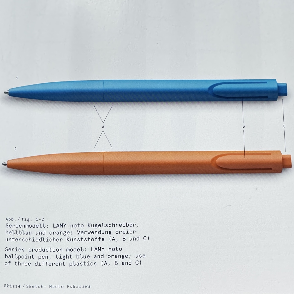 Lamy noto в голубом и оранжевом цветах
