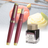 Набор SAILOR: перьевая ручка PRO GEAR SLIM JAPANESE SWEETS, Nerikiri/Темно-розовый, GT 14K, + Чернила SHIKIORI, Okuyama