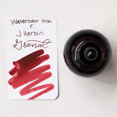 Акварельные чернила HERBIN ECLATS, Grenat/Гранатовый