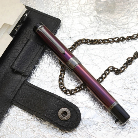 Ручка перьевая SAILOR CYLINT COLORED STAINLESS, Black IP 21K, Lantana/Фиолетовый