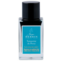 Чернила HERBIN PRESTIGE 1670, Turquoise de Perse/Бирюзовый с золотыми блестками, 15 мл