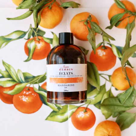 Акварельные чернила HERBIN ECLATS, Mandarine/Оранжевый