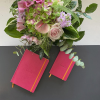 Записная книжка RHODIARAMA в мягкой обложке, A5, 90 г, Raspberry/Малиновый