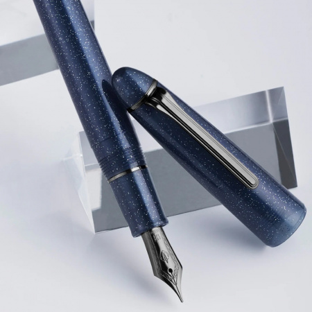 Ручка перьевая SAILOR 1911L RINGLESS GALAXY, IP 21K black, Pleiades/Синий