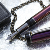 Ручка перьевая SAILOR CYLINT COLORED STAINLESS, Black IP 21K, Lantana/Фиолетовый