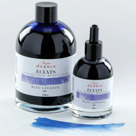 Акварельные чернила HERBIN ECLATS, Bleu lavande/Лавандово-синий