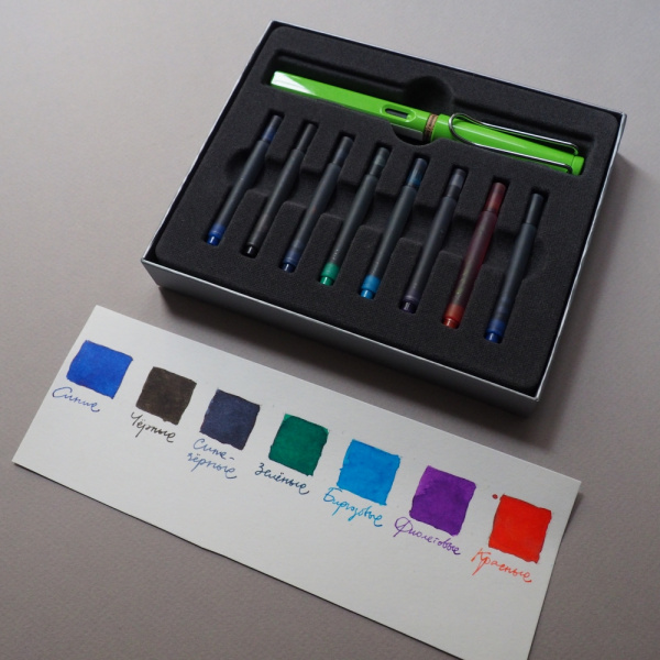 Набор LAMY SAFARI, Green/Зеленый (перьевая ручка + картриджи)