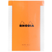 Блок для заметок RHODIATIME MEMO №11, сменный, A7, 80 г, Orange/Оранжевый, Точка