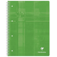 Тетрадь CLAIREFONTAINE STUDIUM на пружине, с разделителями, A4+, 90 г, Green/Зеленый