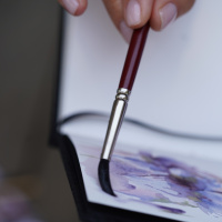 Скетчбук для акварели RHODIA TOUCH WATERCOLOR, Hot press, A6, 300 г, Хлопок, Black/Черный