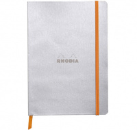 Записная книжка RHODIARAMA в мягкой обложке, A5, точка, 90 г, Silver, Серебристый