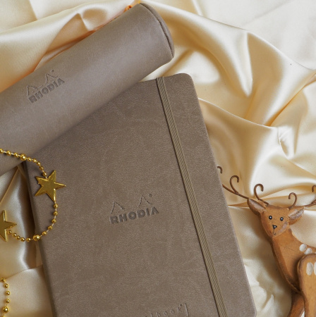 Записная книжка RHODIARAMA GOALBOOK CREATION в твердой обложке, A5, без линовки, 200 г, Taupe/Серо-коричневый